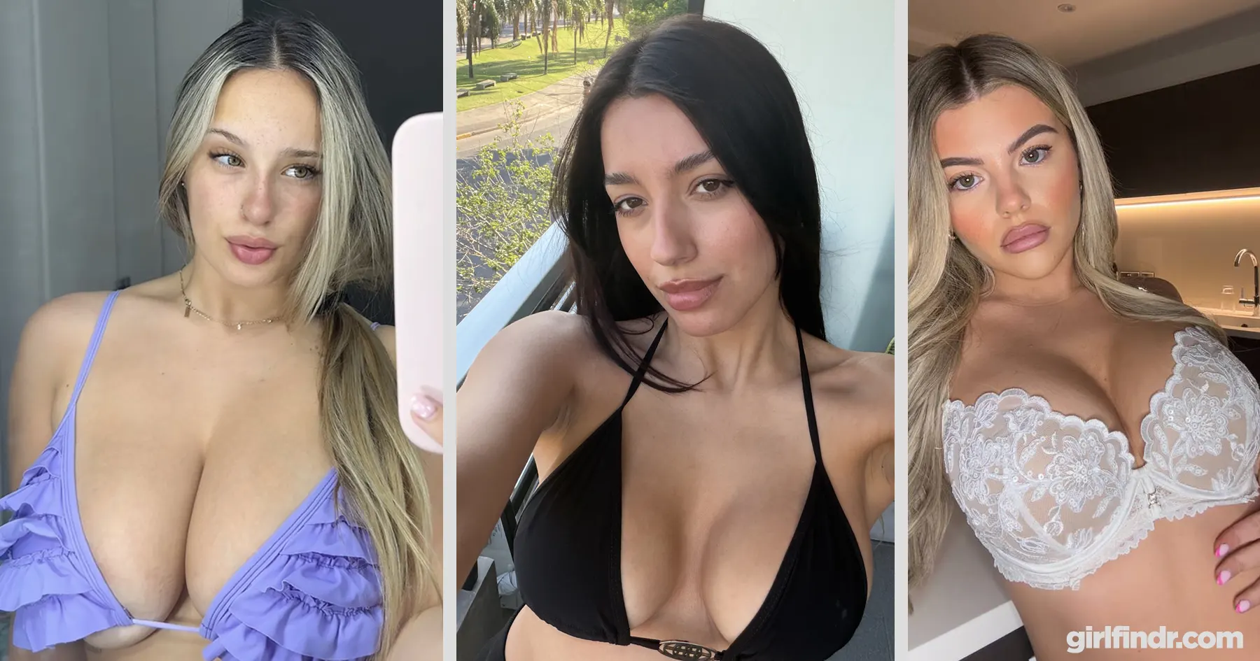 Three sexy onlyfans models with big tits.