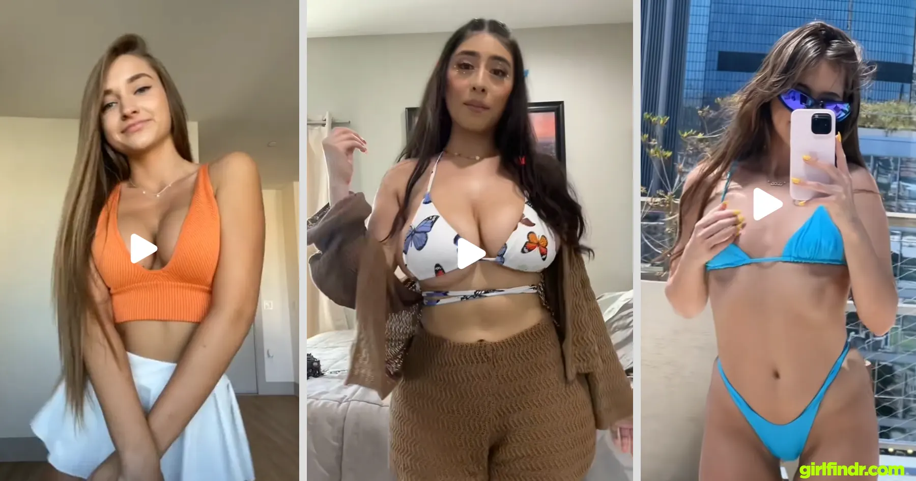 three sexy TikTok creators and onlyfans models